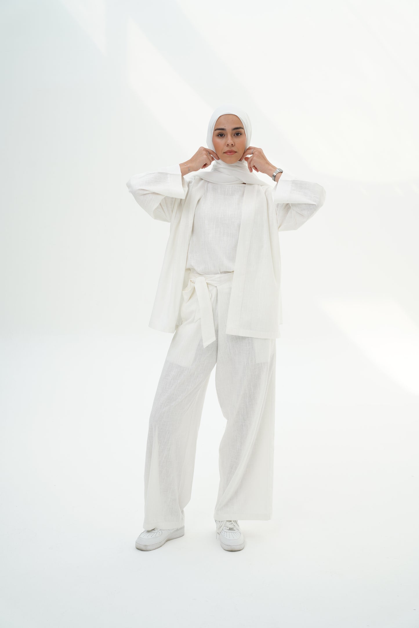 Kimono Tie Set – white