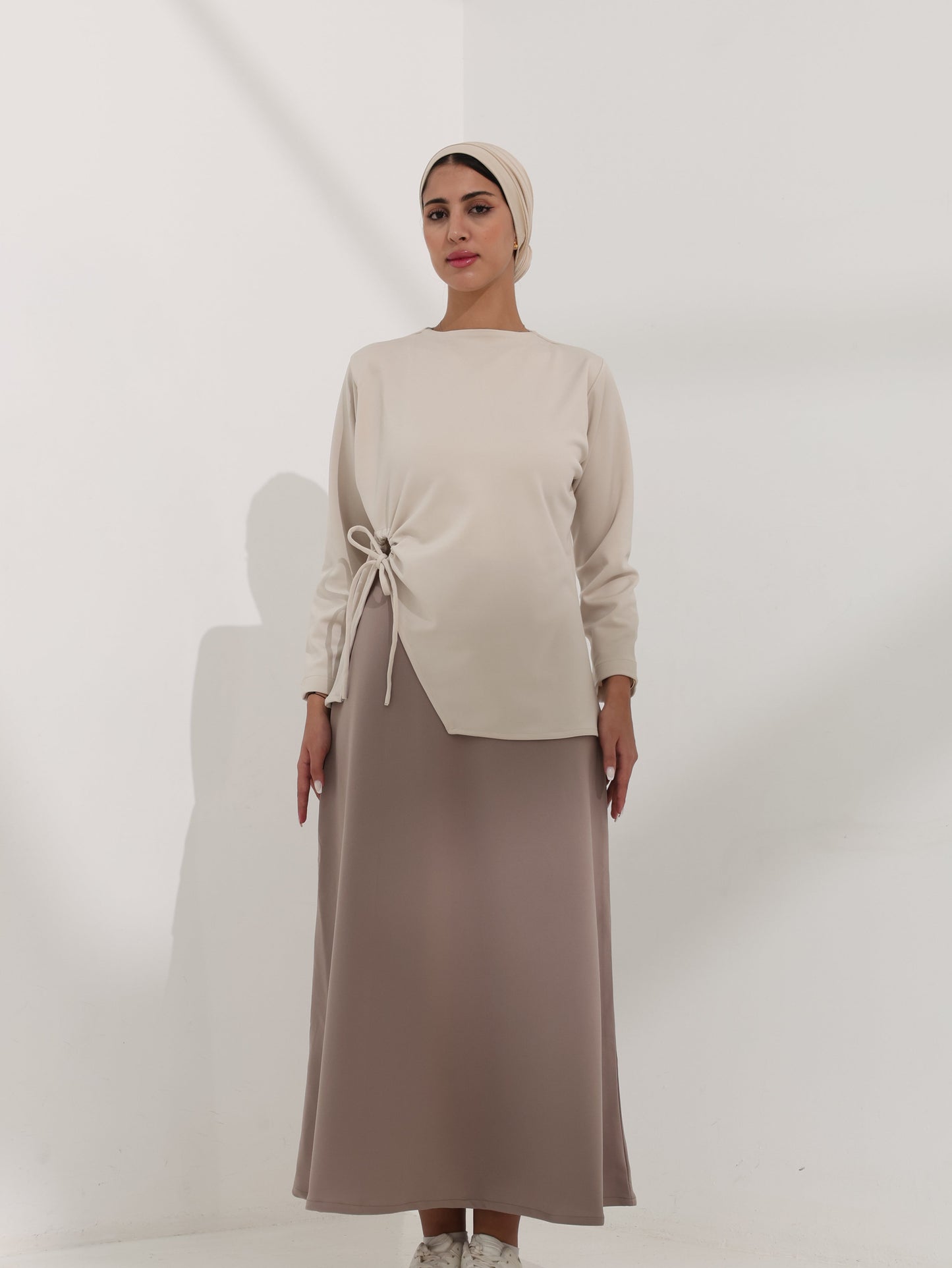 Asymmetrical Tie Top & Skirt