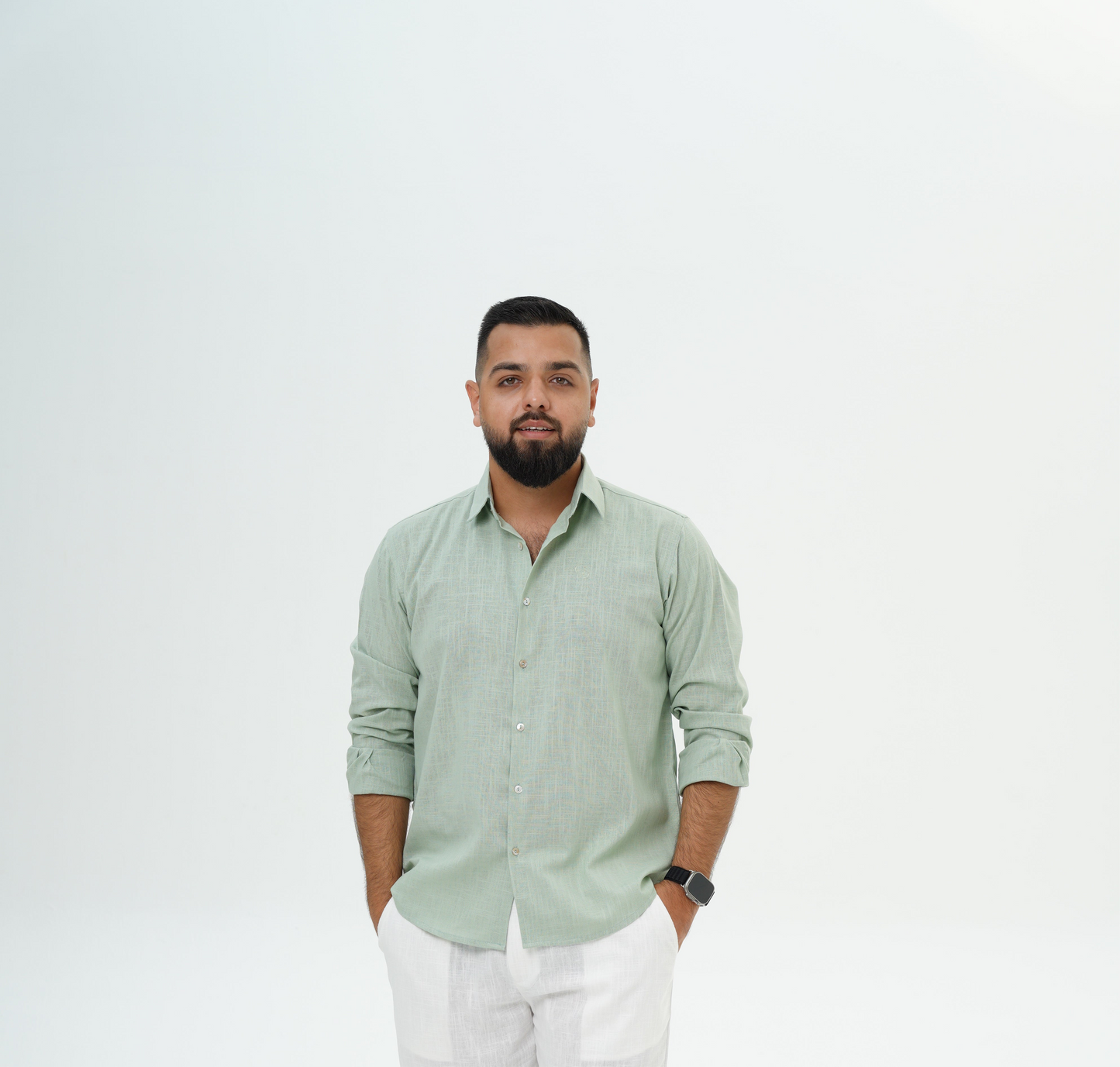 Classic Linen Shirt - Sage