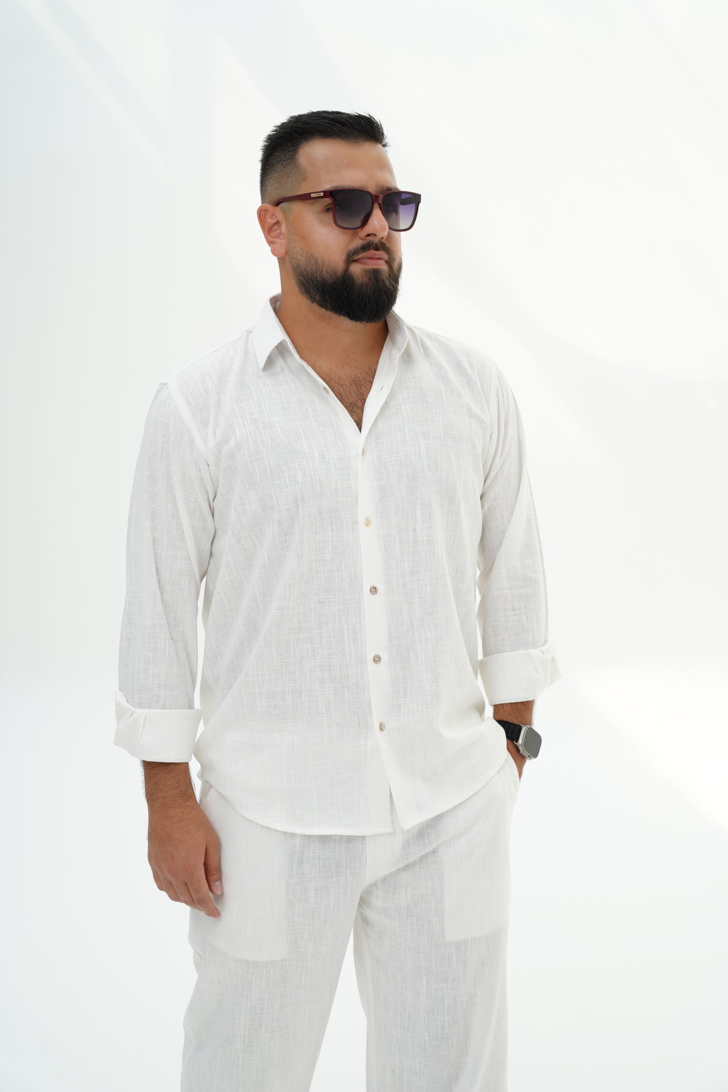 Classic Linen Shirt – White