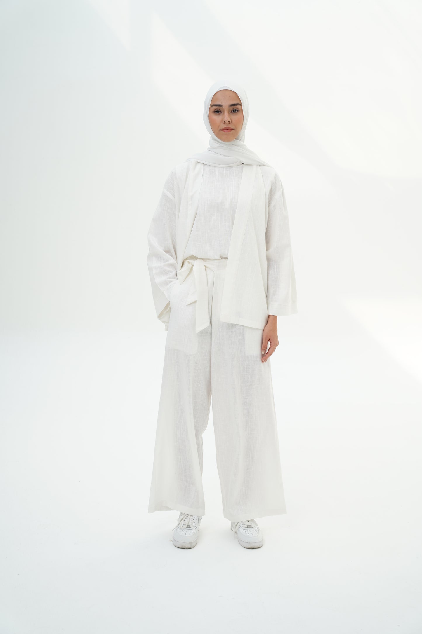 Kimono Tie Set – white