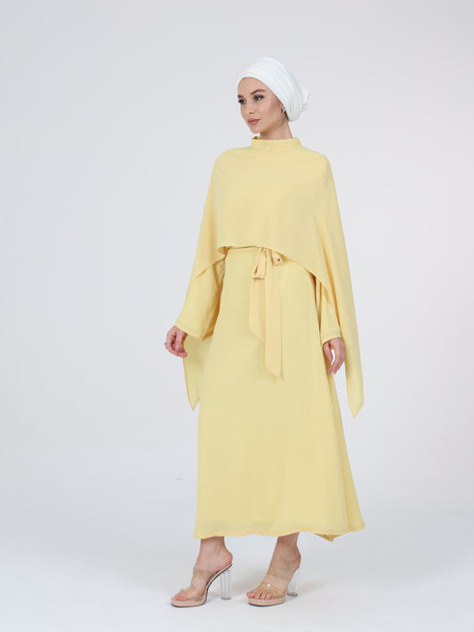 Yellow Cape Dress