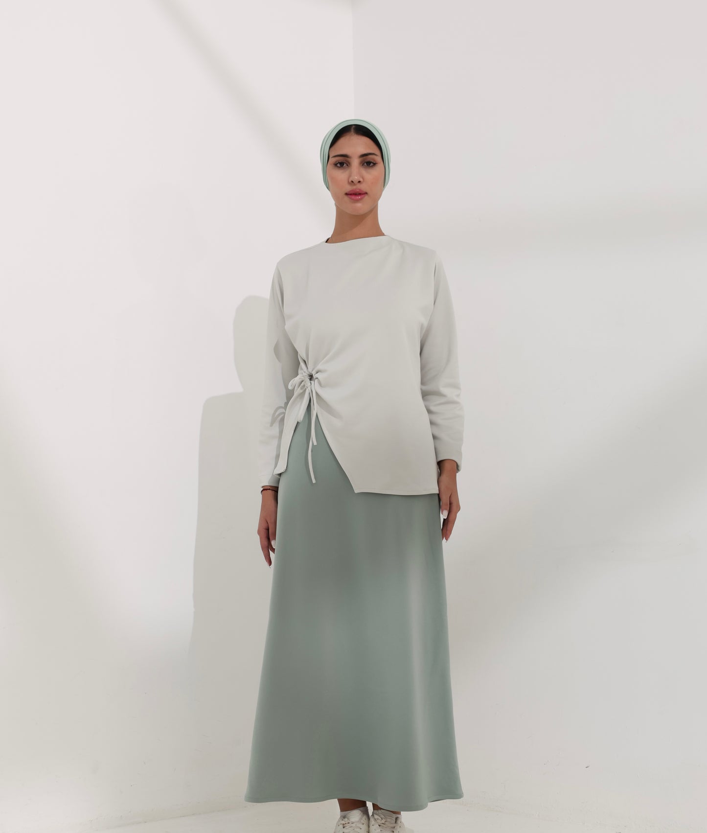 Asymmetrical Tie Top & Skirt