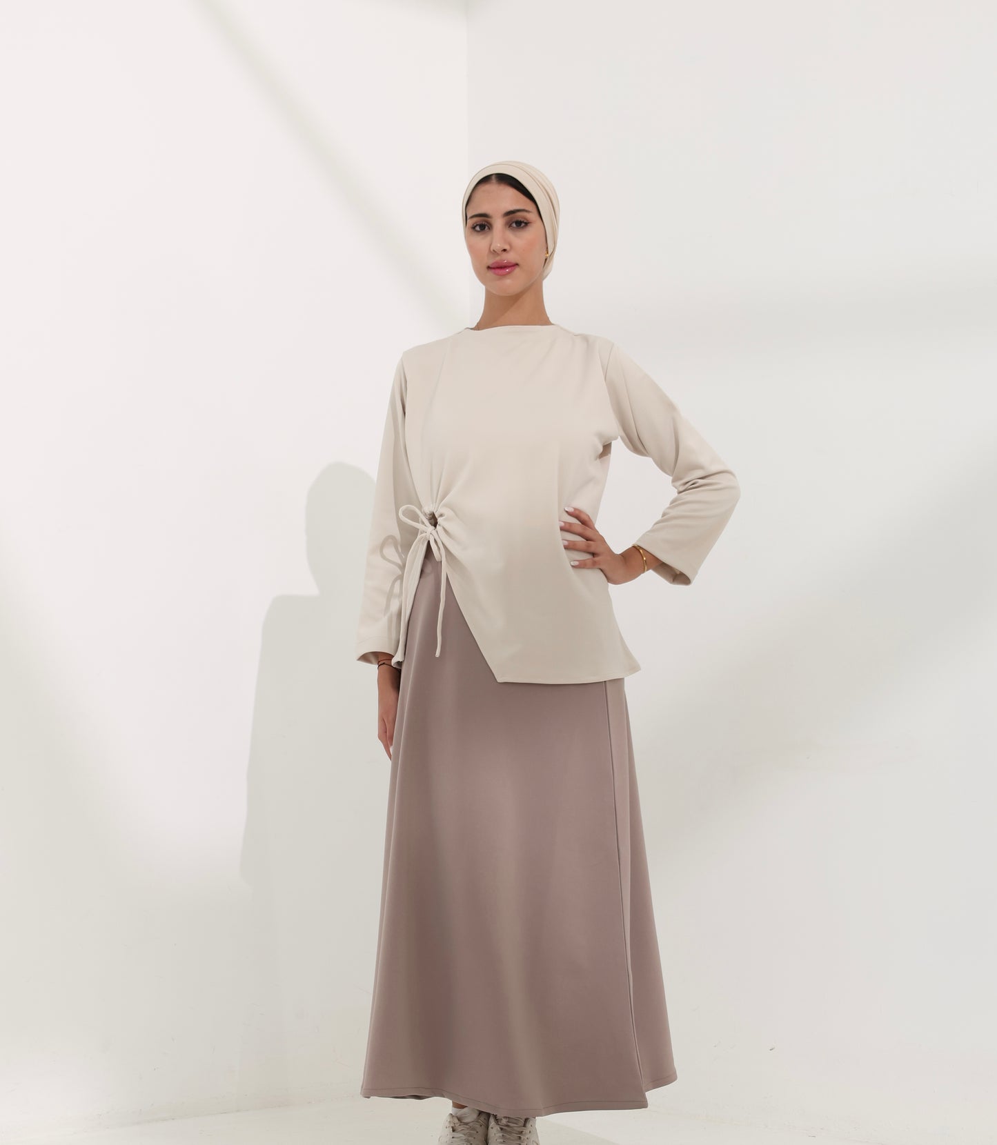 Asymmetrical Tie Top & Skirt