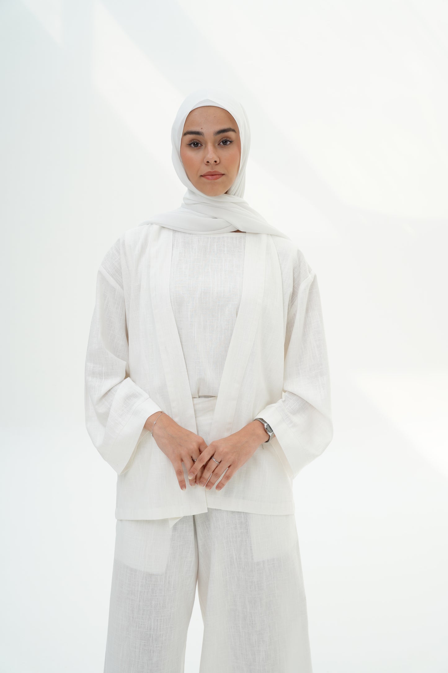 Kimono Tie Set – white