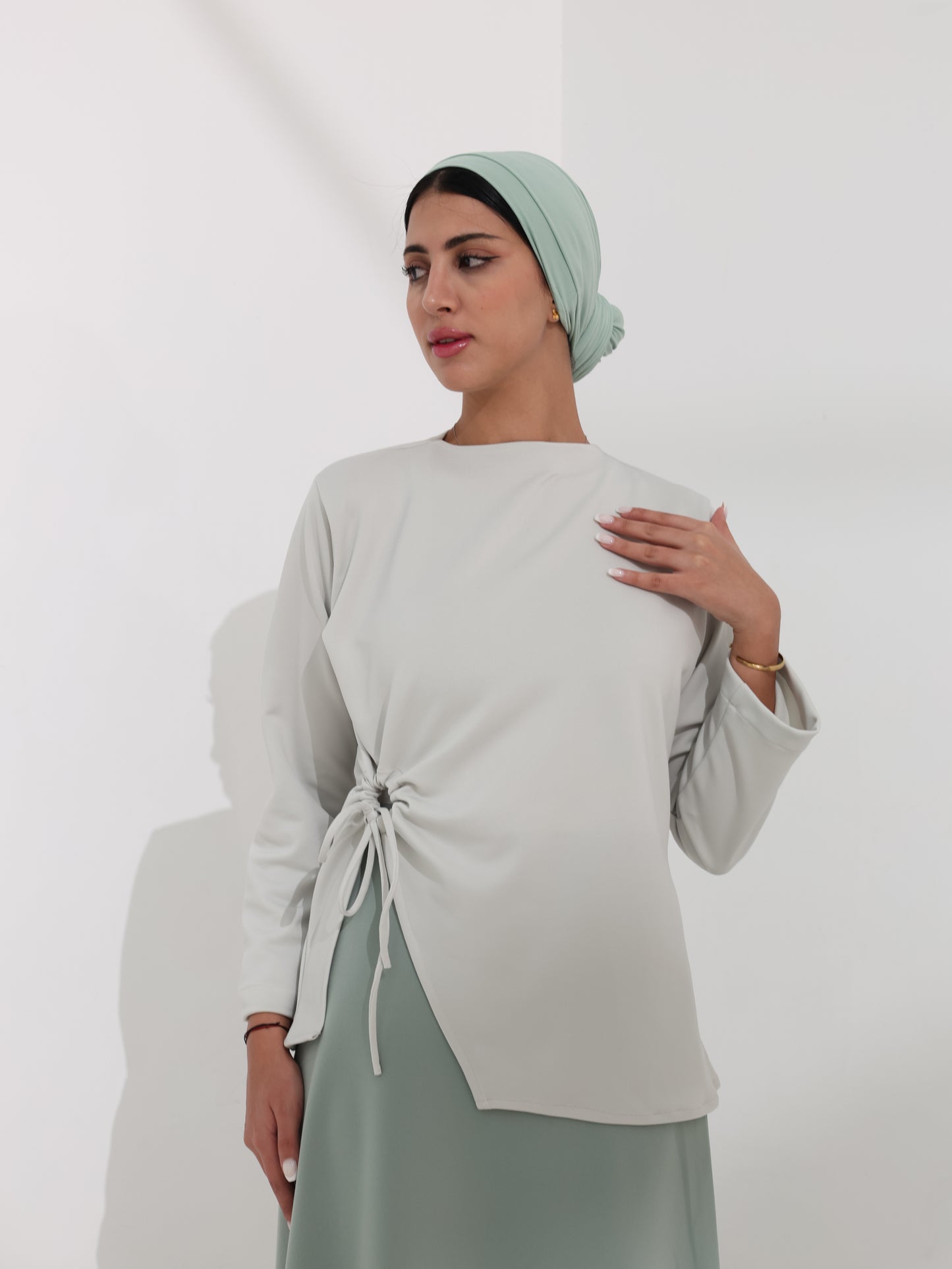 Asymmetrical Tie Top & Skirt