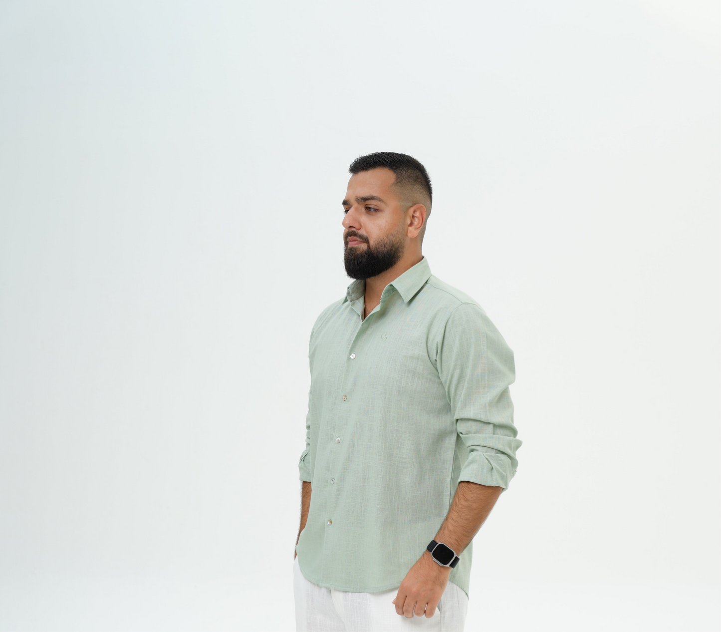 Classic Linen Shirt - Sage